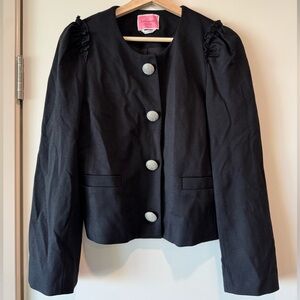 Kate Spade Black Blazer with Silver Buttons